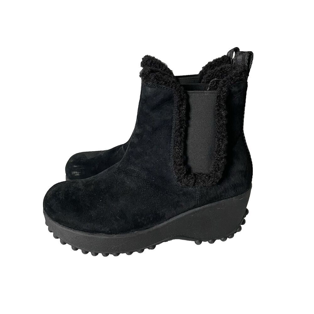 Rocket Dog Frost Suede Ankle Winter Warm Boots Platform Black Women's Size 9